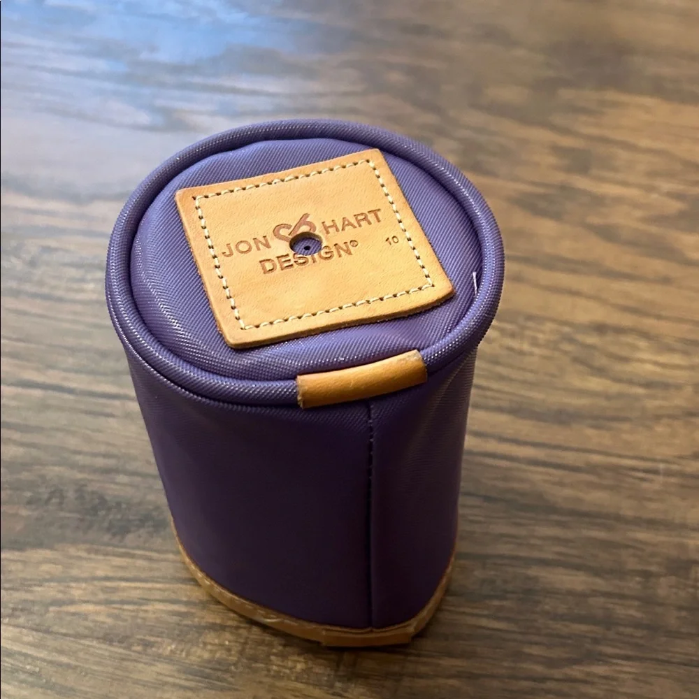 Jon Hart Purple and Tan TCU Coozie